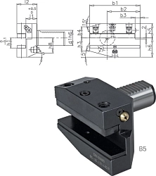 Radiální držák VDI |DIN 69880| typ B5