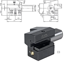 Axiální držák VDI  |DIN 69880 | typ C3