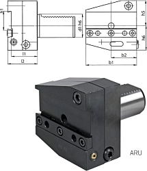 Držák upich.VDI typ ARU pravý, přestavitelný DIN 69880