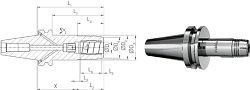 Hydraulický upínač SK MAS/BT AD/B - L1=140 TENDO