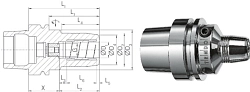 Hydraulický upínač HSK-E  DIN 69893  TENDO