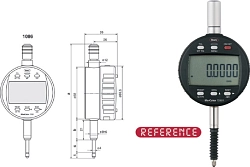 Digitální úchylkoměr IP54 s Lock a ABS funkcí